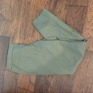 H&M fitted slacks in olive color